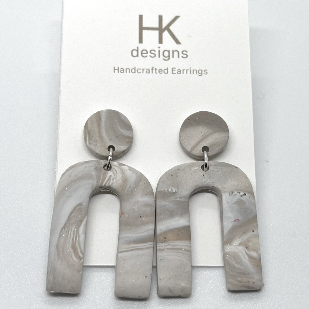 Marbled Handmade Clay Earrings